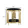 19.7" Wide 2-Tier Round Glass Top End Table Couch Side Table