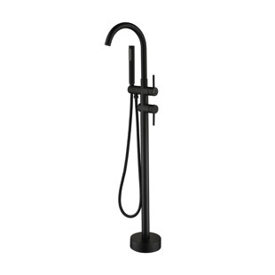 2 Handle Floor Clawfoot Tub Faucet with Diverter