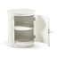 White Solid Wood End Table