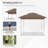 Outsunny 12' x 12' Pop Up Canopy Tent with Netting and Carry Bag-110051027