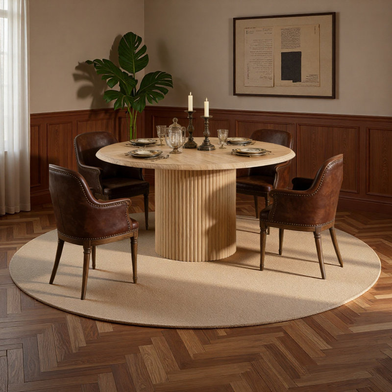 Table de salle à manger, table de voeux ronde, table de cuisine