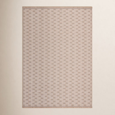 Eloi Natural Ivory Checkered Jute Rug
