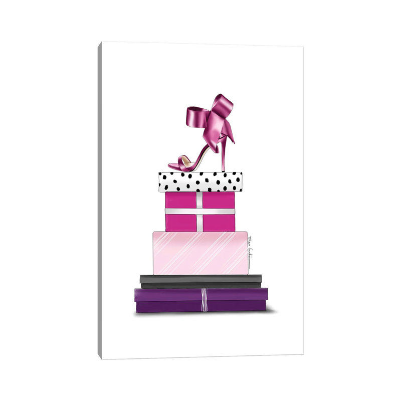 Christmas Stack Pink par - Toile tendue, H 40 po x l 26 po x P 1,5 po