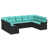 Structure noire / Coussin bleu est en rupture de stock