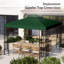 Ausbon Dakota Fields Green Polyester Replacement Canopy for Gazebo-1607886447
