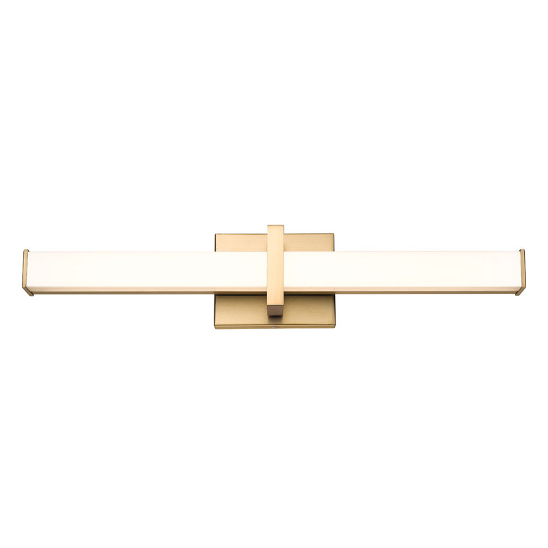 Elon 24" 1-Light Vanity Light in Pewter with Opal Glass, Brushed Champagne Bronze