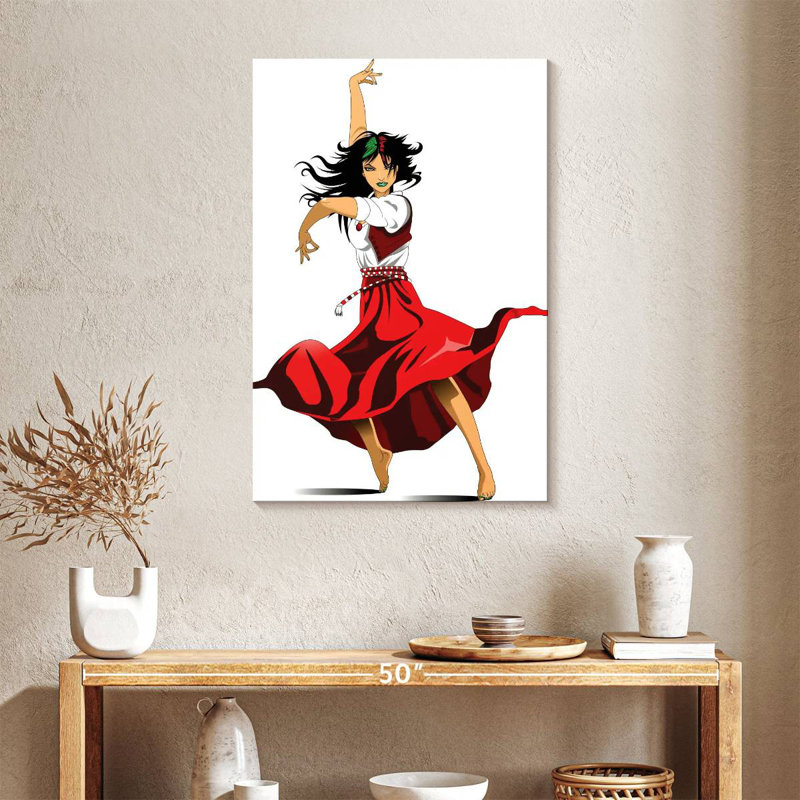 Flamenco Enn Gypsy Girl, H 24 po x l 16 po