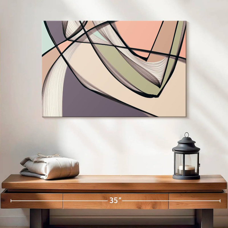 Avery Mid Century Modern Abstract III, H 16 po x l 24 po