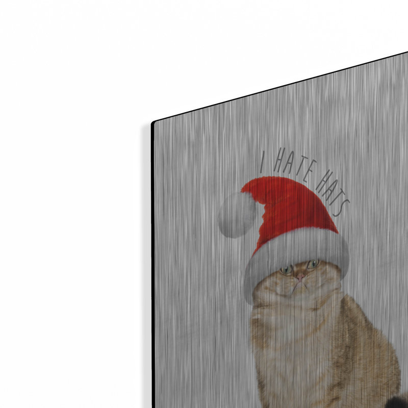  «Christmas I Hate Hats» par John Hovenstine, art mural en métal, 16 po x 24 po, H 24 po x l 16 po