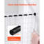 Shower Curtain Rod Adjustable Tension Rod 28-76 in Stainless Steel Black