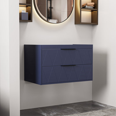 Base de meuble-lavabo simple mural 30 po seulement, armoire flottante avec tiroirs à fermeture en douceur, comptoir d'évier non inclus