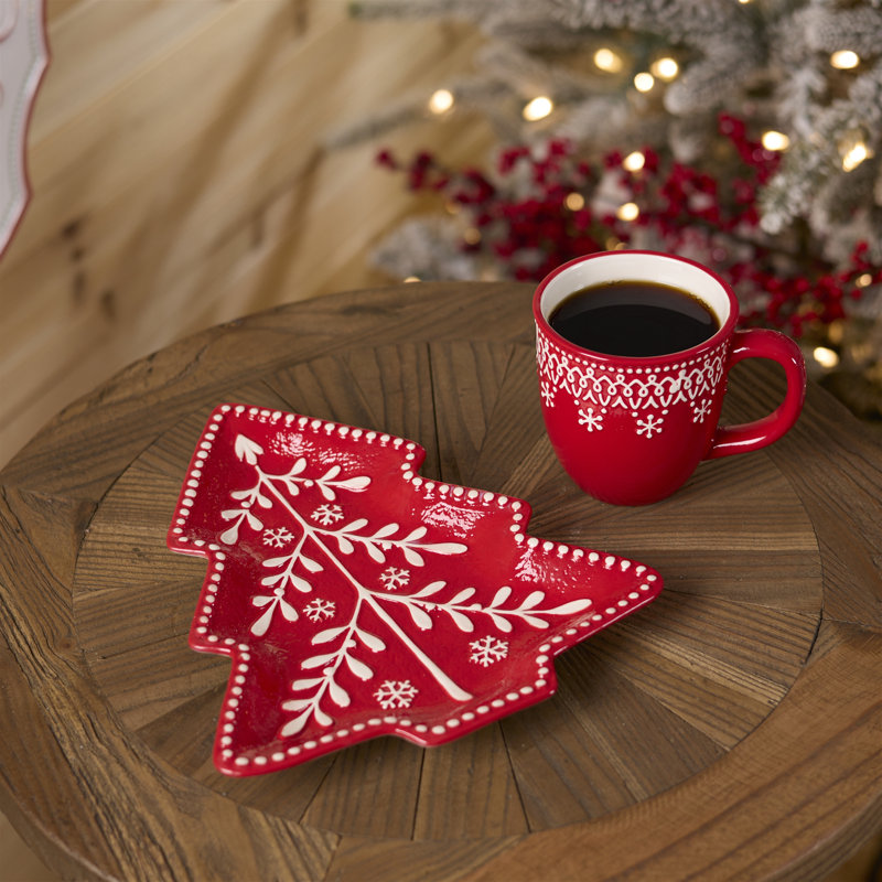 Ceramic Tree Plate (Set of 4)
