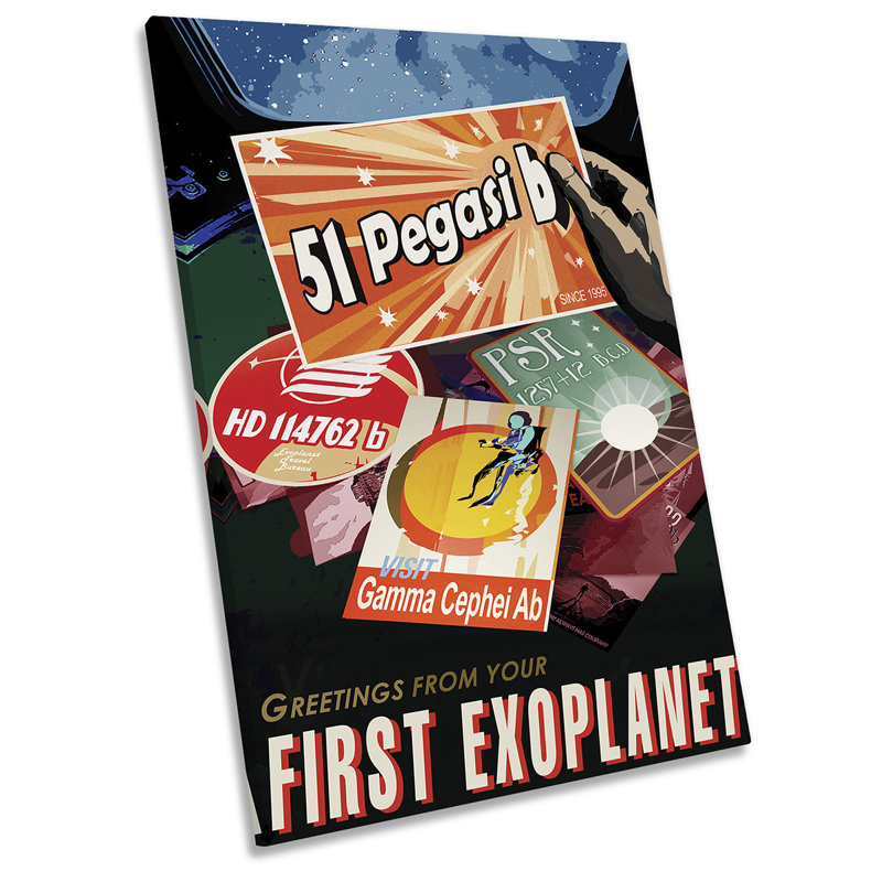 51 Pegasi B NASA Space Tourism - Wrapped Canvas Print, 121.9cm H x 81.3cm W x 4cm D