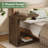 C-Shaped End Table, Solid Wood C Table For Sofa