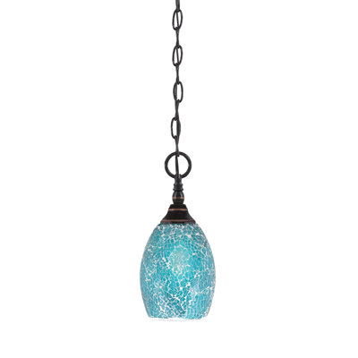 Mini-luminaire suspendu en chaîne avec verre