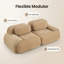 Canapé modulaire 2 places 82 po, causeuse en velours côtelé avec accoudoirs incurvés, assise antidérapante, mousse haute résilience, combinaison libre pour le salon, la chambre à coucher-711857023