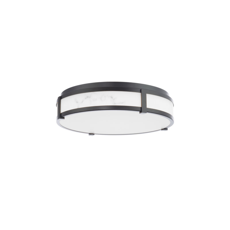 Constantine 14In LED Flush Mount 3000K, Black, 18"