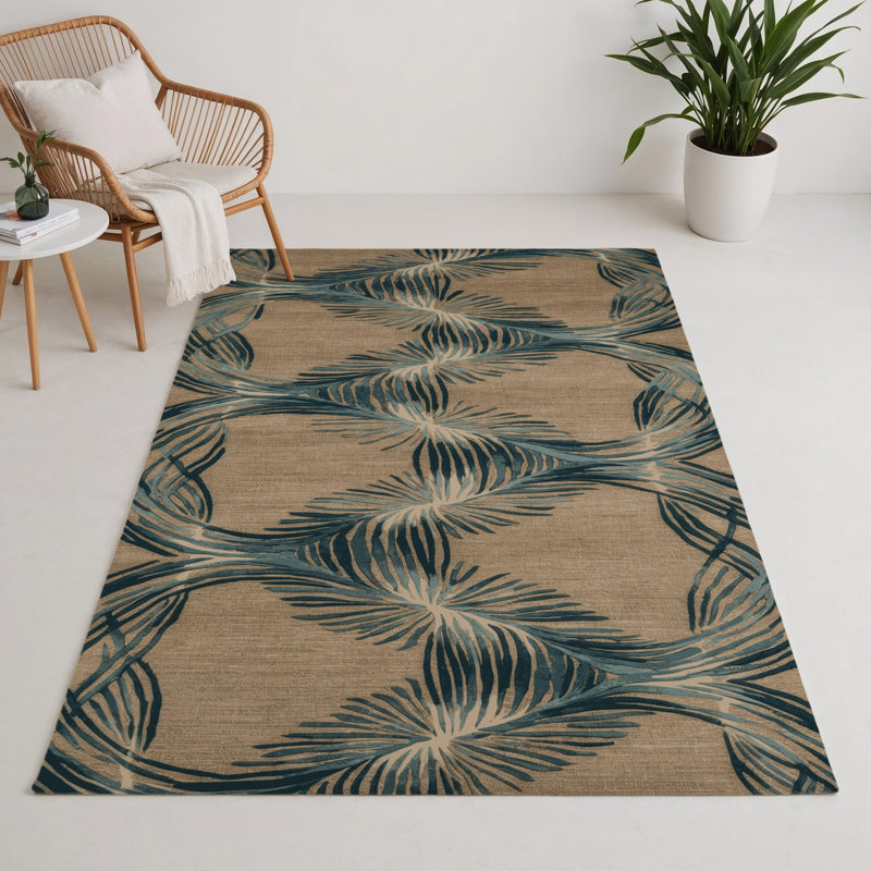 Tapis intérieur et extérieur gris Nature, Rectangle 5 pi x 7 pi