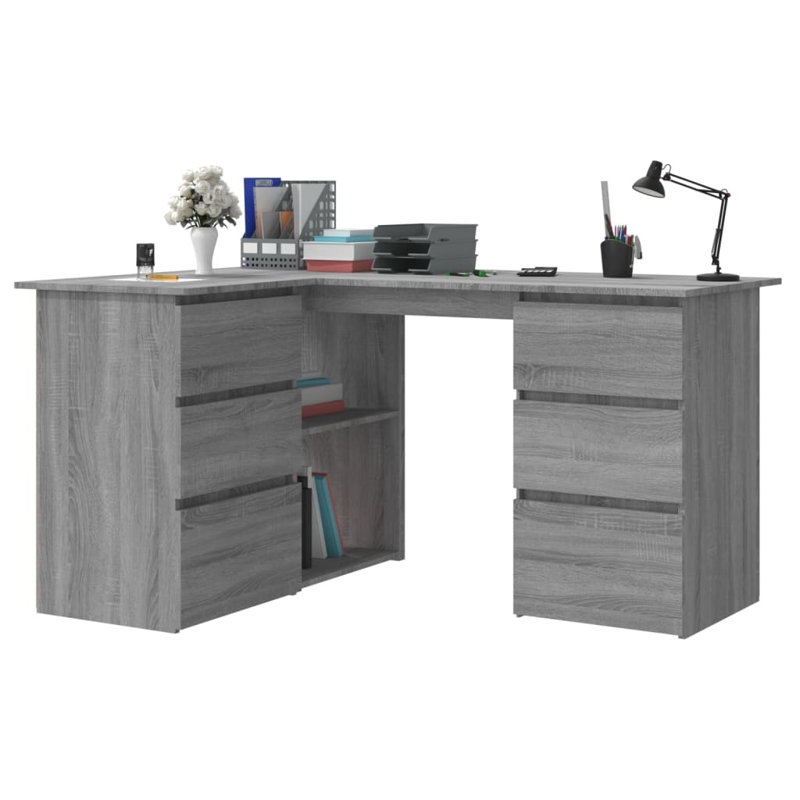 Abdirizaq Computer Desk, Grey Sonoma