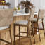 Tabouret de bar rembourré avec structure en bois massif Constance-103764924-103764927-103764931