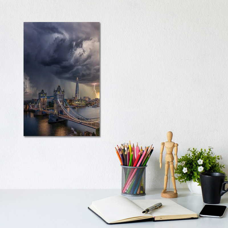 London Downpour by Brent Shavnore - Wrapped Canvas Gallery-Wrapped Canvas Giclée, 20.32 cm H x 30.48 cm W
