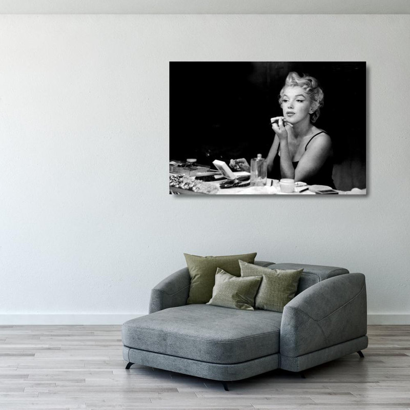 Marilyn Monroe, dans les coulisses, H 27 po x l 40 po