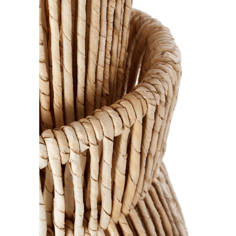Antigua 20" Sconce in Natural Abaca, Antique-Burnished Brass