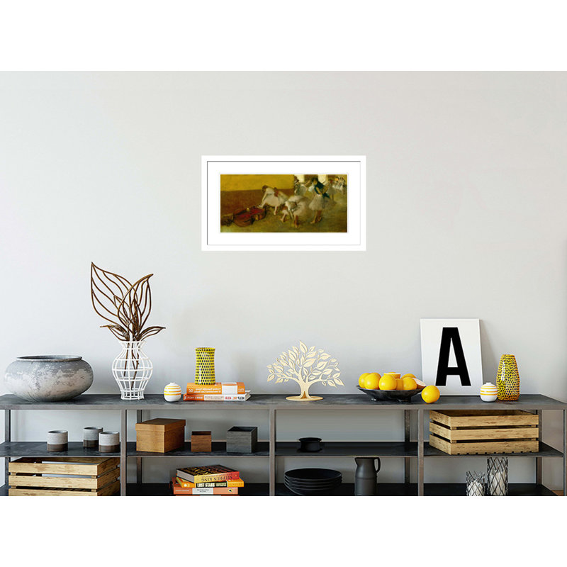 «Dancers in the Green Room» par Edgar Degas, impression giclée encadrée, H 17,04 po x l 29,5 po