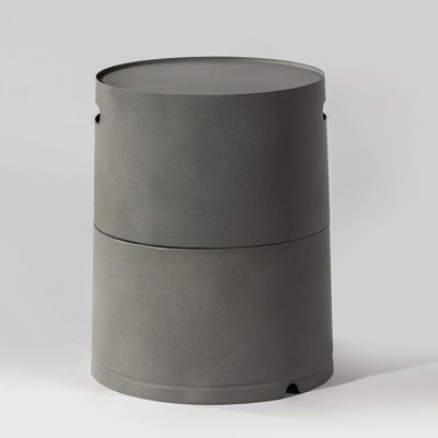 Table d'appoint polyvalente en acier avec couvercle et réservoir de propane dissimulé pour une utilisation intérieure et extérieure avec une conception facile à diviser