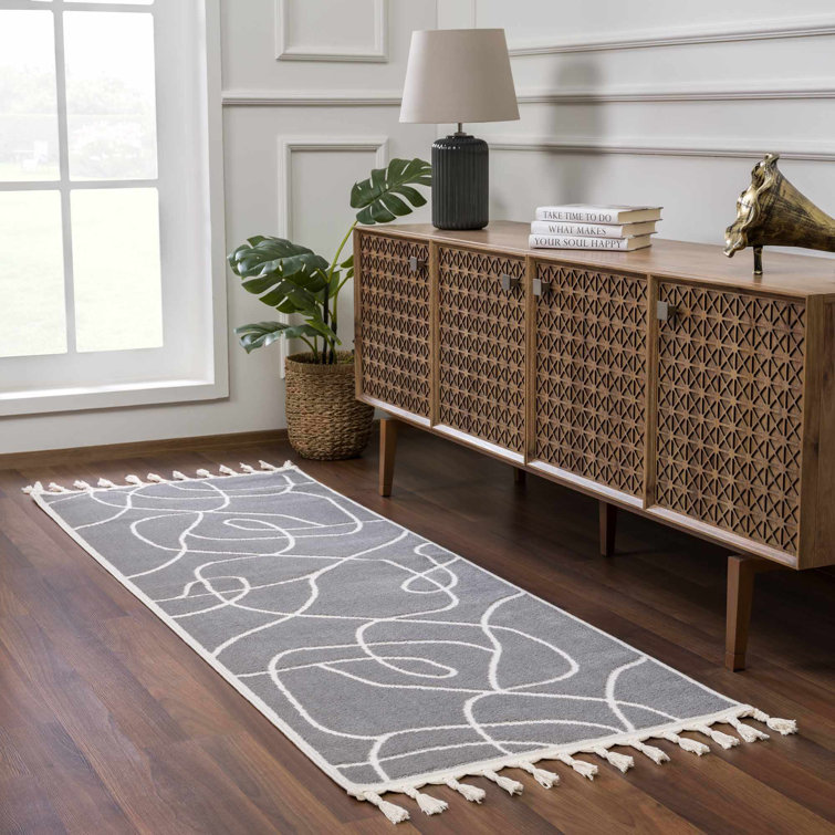 Davyeon Abstract Gray Area Rug