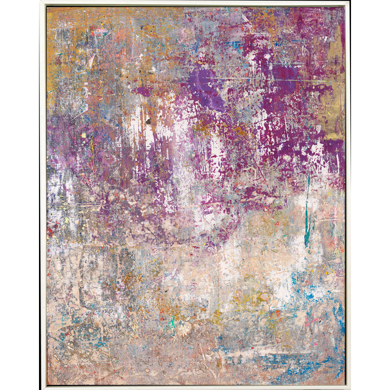 Scent Of Lavender Painting, White Framed