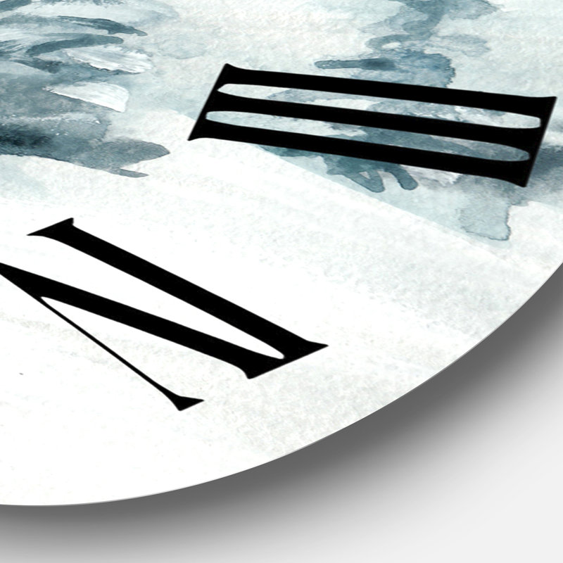 Snowy Pine Trees - Horloge murale traditionnelle, Grand