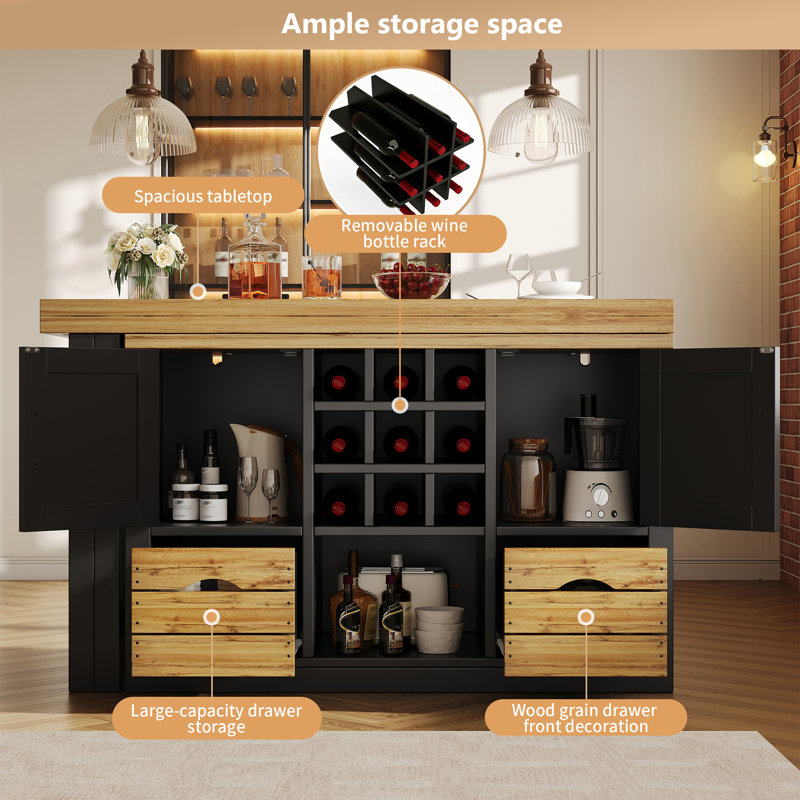 Kitchen Island, Black