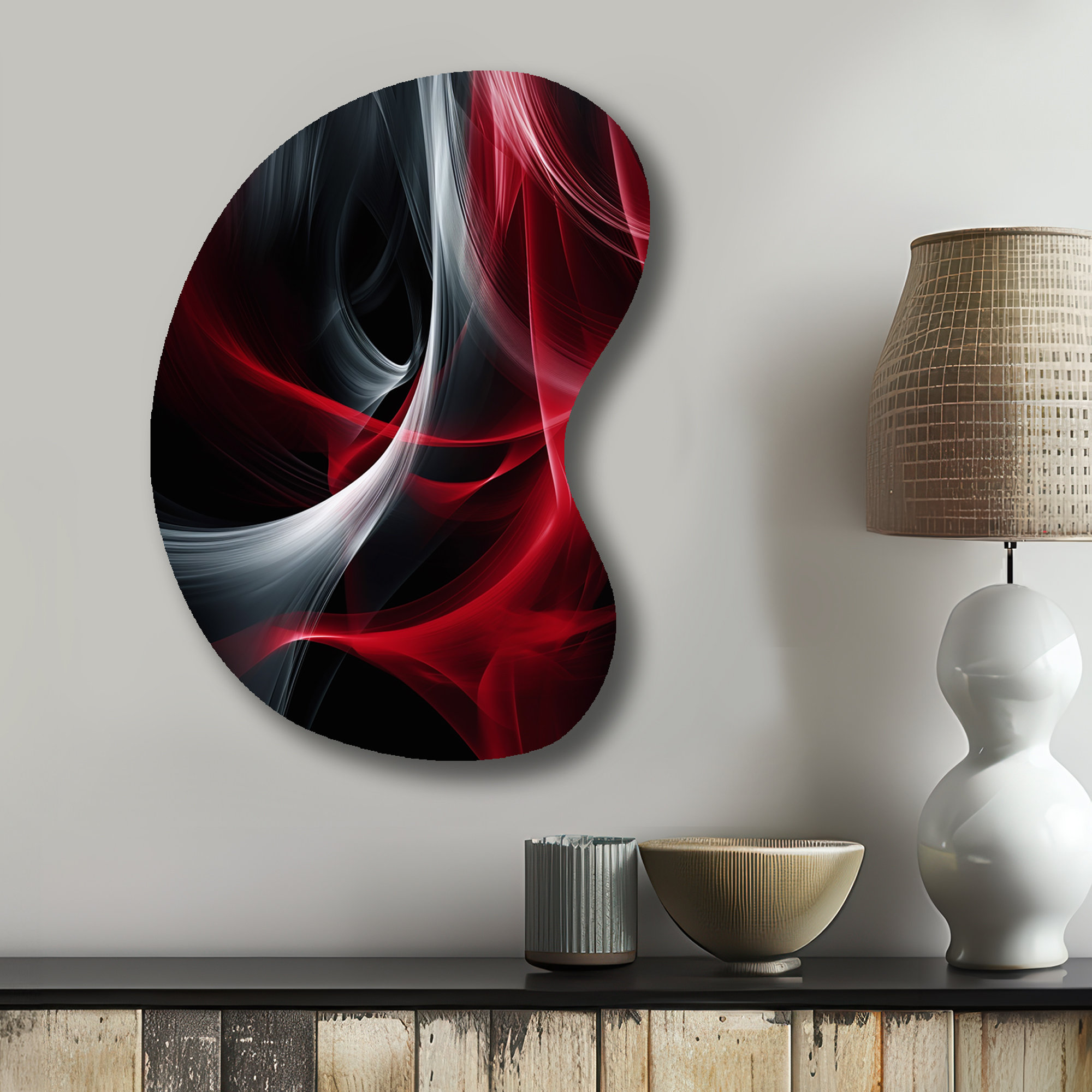 Design Art Red Black Contemplative Abstraction X Abstract Modern