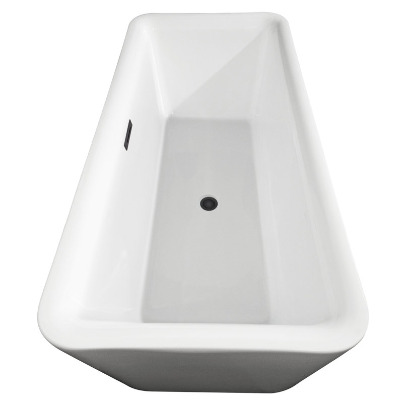 Emily 69'' x 30'' Soaking Acrylic Bathtub, Matte Black