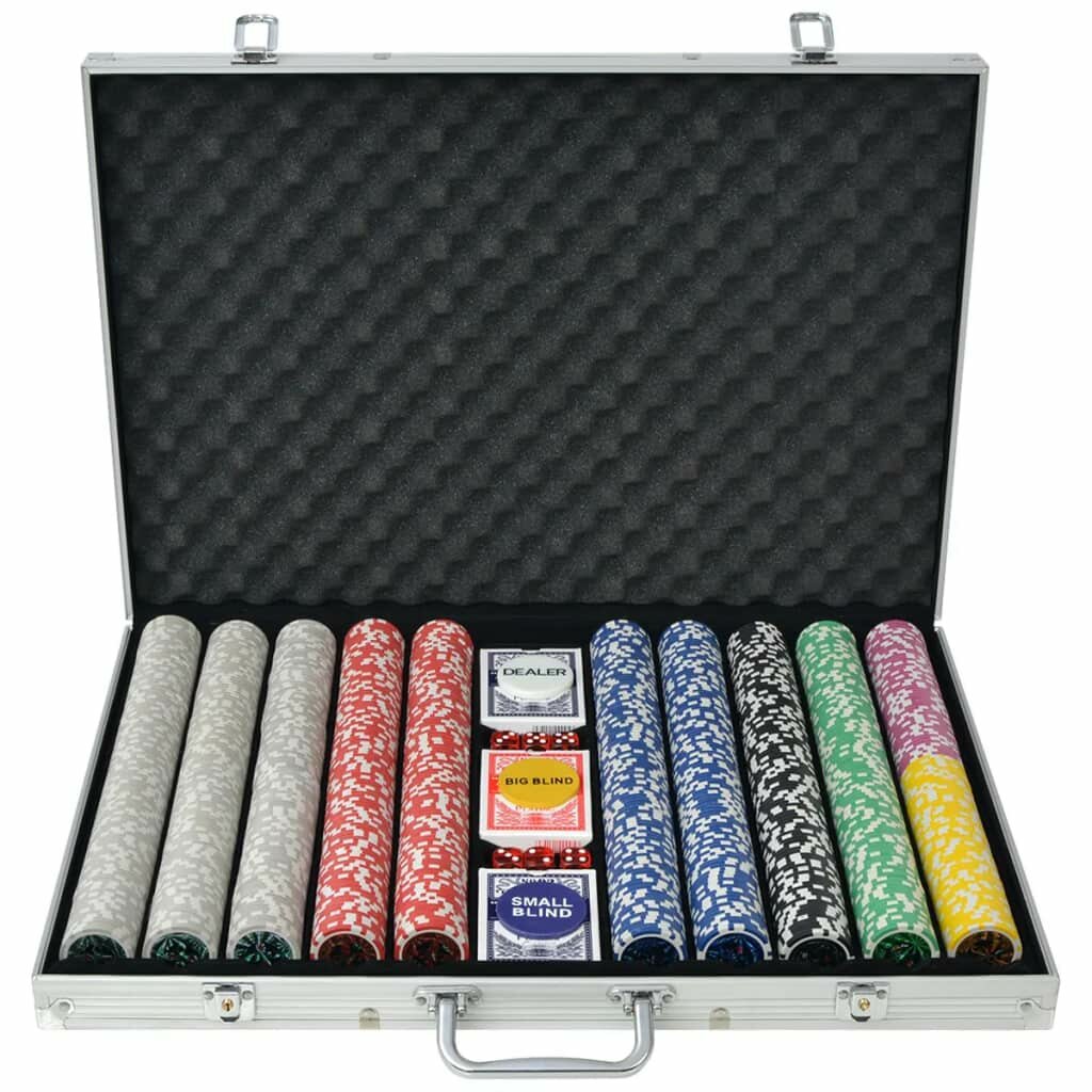 Poker-Set mit 1000 Laserchips