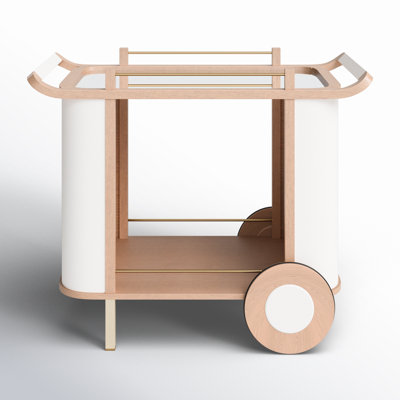 Bret Leather Bar Cart