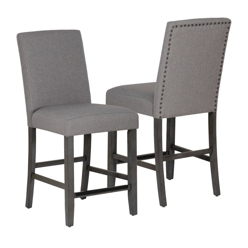 Tabouret de bar Barneveld, Cadre gris / gris foncé