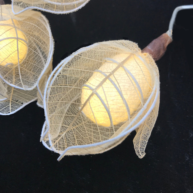 Yatra LED Natural Cocoon String Light, White