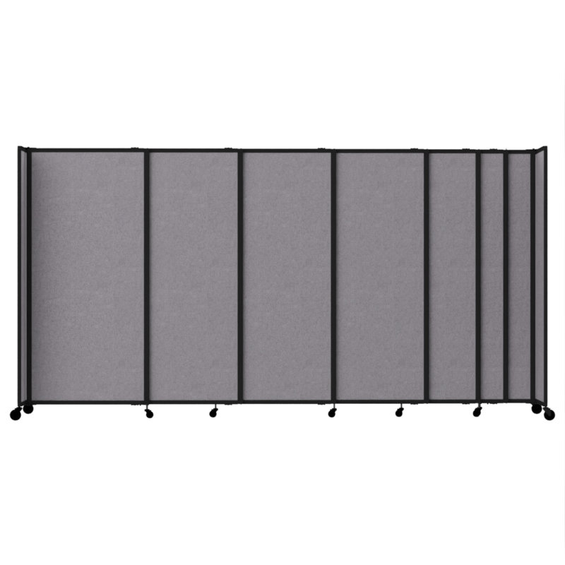 Cloison portative coulissante en tissu StraightWall, H 60 po x l 186 po x P 1 po, Gris nuageux