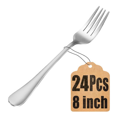  8 Inch Cutlery Fork, 24 Piece Dinner Forks Set, Food-grade Stainless Steel Silverware Forks, Metal Fork For Home, Kitchen Or Restaurant, Mirror Polished, Dishwasher Safe