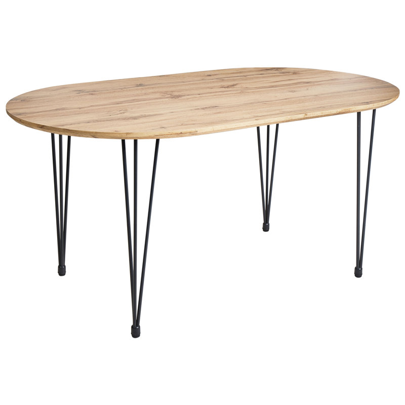 CAVELL Oval Metal Base Dining Table