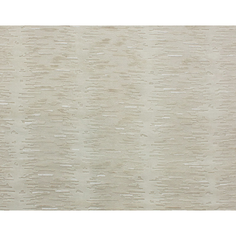 Abstract Area Rug in Cream/Silver, Rectangle 9' x 12'