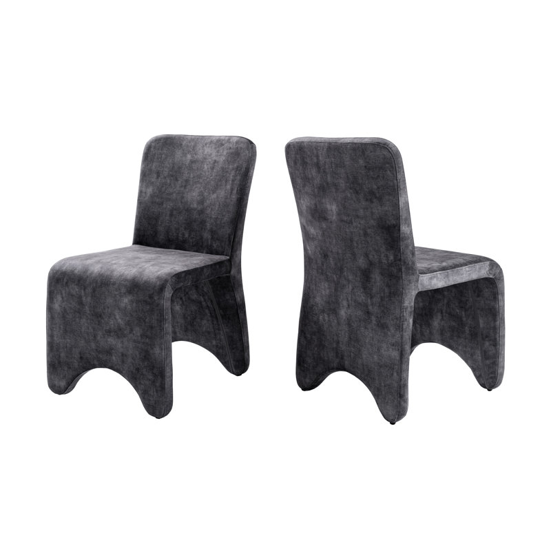 Zykiah 18.7'' H Velvet Upholstered Side Chair, Grey