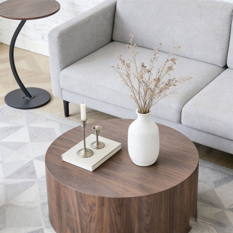 Round Coffee Table, Walnut