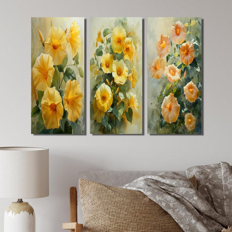 Jaune, vert, soleil, matin, gloire I - collection de reproductions sur toile Morning Glory, Toile tendue, Ne s’applique pas