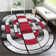 Adonia Geometric Red Area Rug