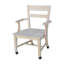 Neven Unfinished Solid Wood Armchair with Casters