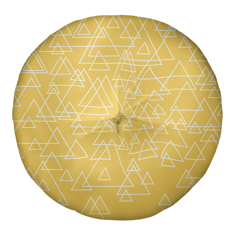 Coussin de sol Katelyn Elizabeth, 26 po x 26 po, Jaune