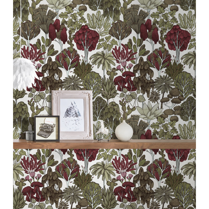 Rouleau de papier peint L 33 pi x l 20,9 po Brehanna, Blanc